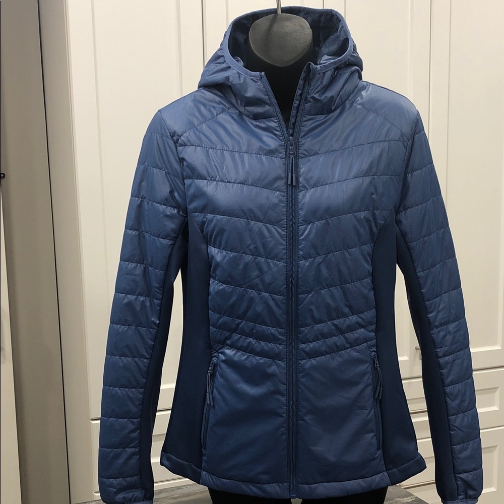 Mountain Warehouse Water-Resistant Hooded Jacket – Women’s Size US 6 – Blue